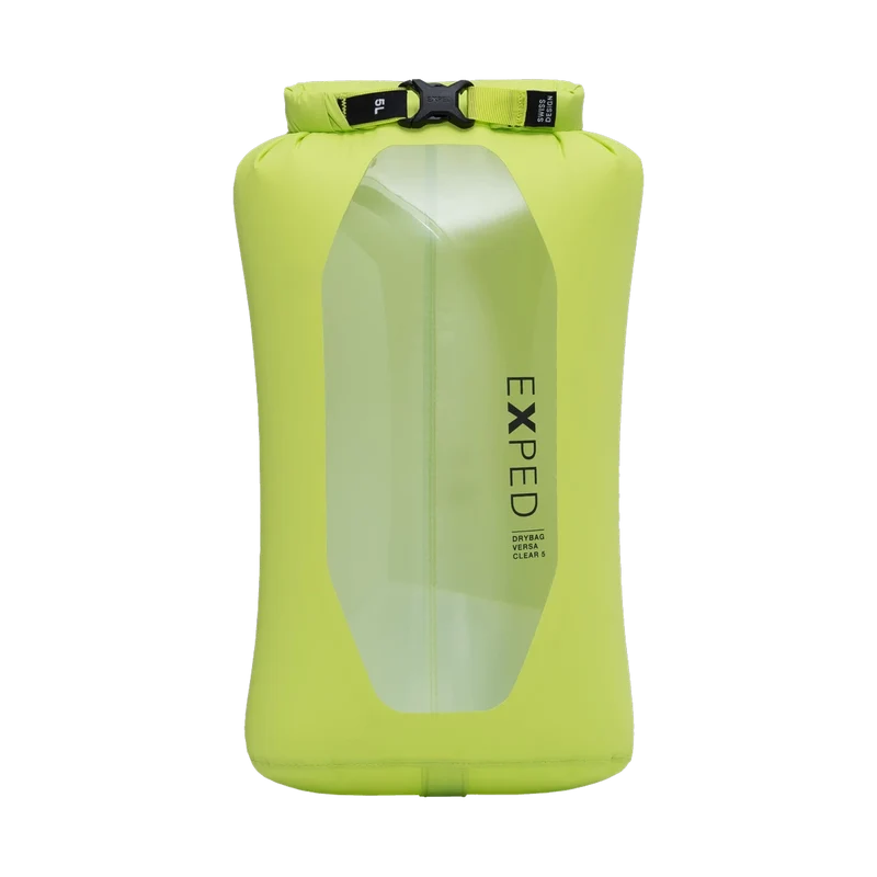 Exped Drybag Versa Clear 5, leichter Packsack mit Sichtfenster für Outdoor und Reisen