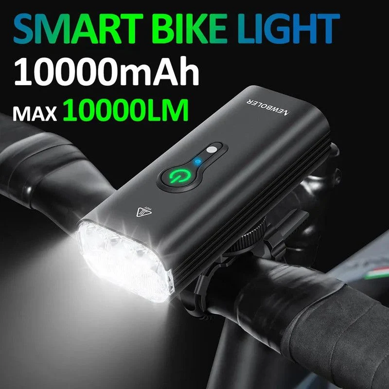 10000 Lumen Smart Bicycle Light Black