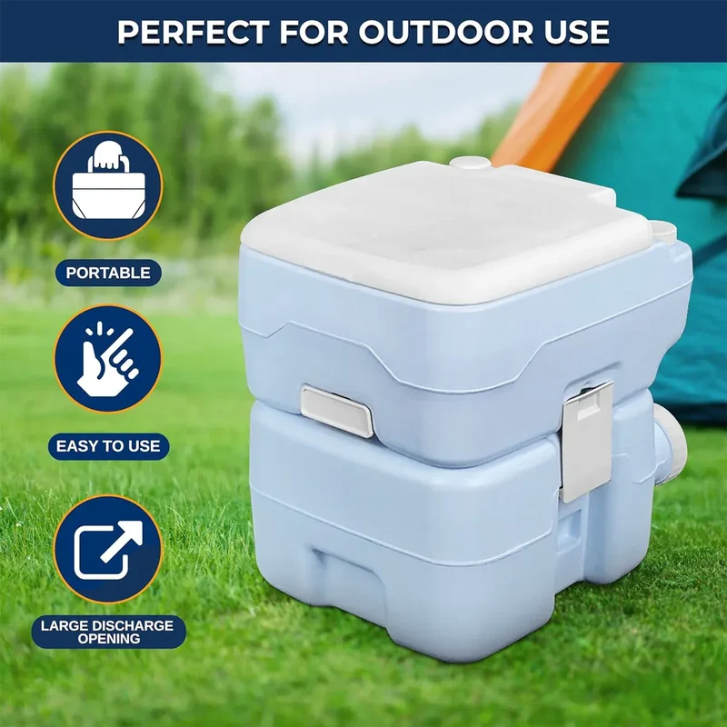 20L Toilet Camping Toilet for Hiking RV Trips Emergency Potty Seat