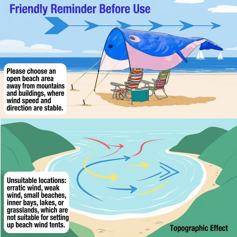 Pink Whale-Shaped Beach Wind Shelter