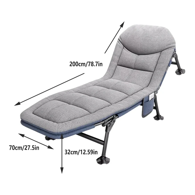 Folding Bed Single Model Dark Grey