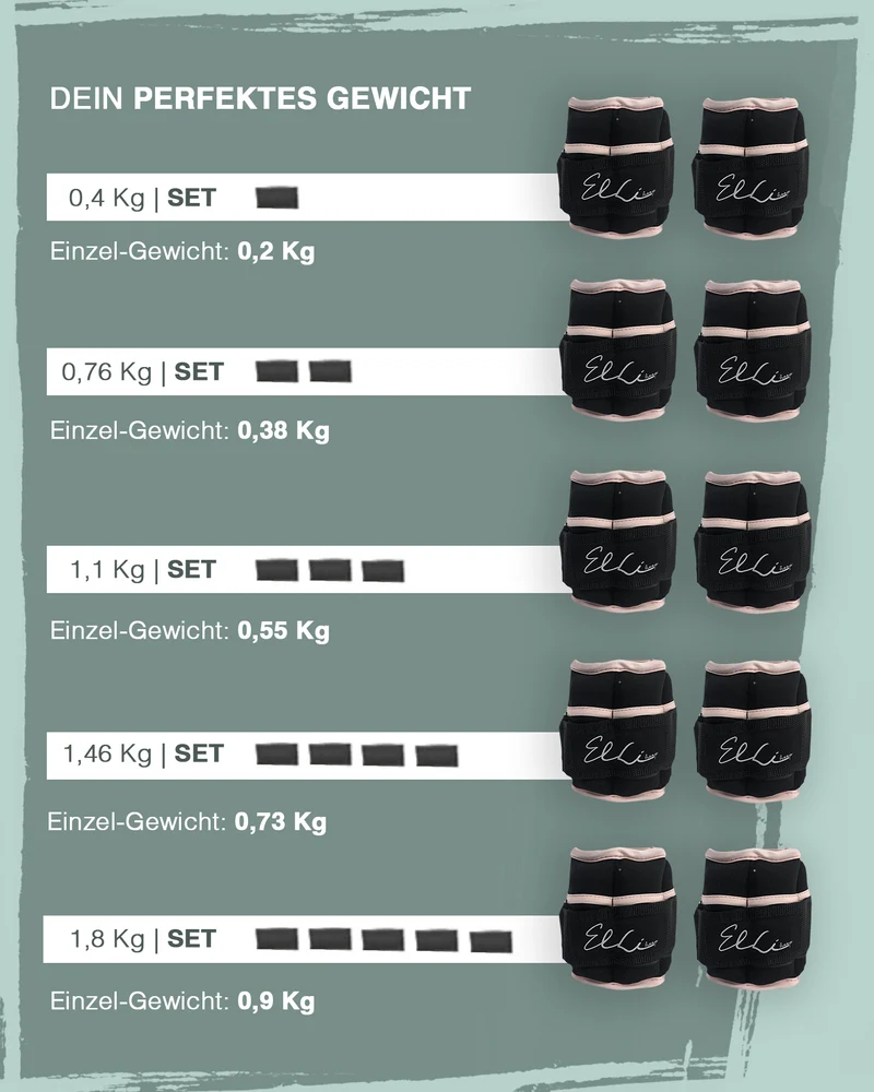 Gewichtsmanschetten-Set je 0.9 kg