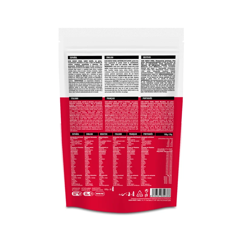 SUB9 ENERGY DRINK 1Kg WATERMELON - OUTLET
