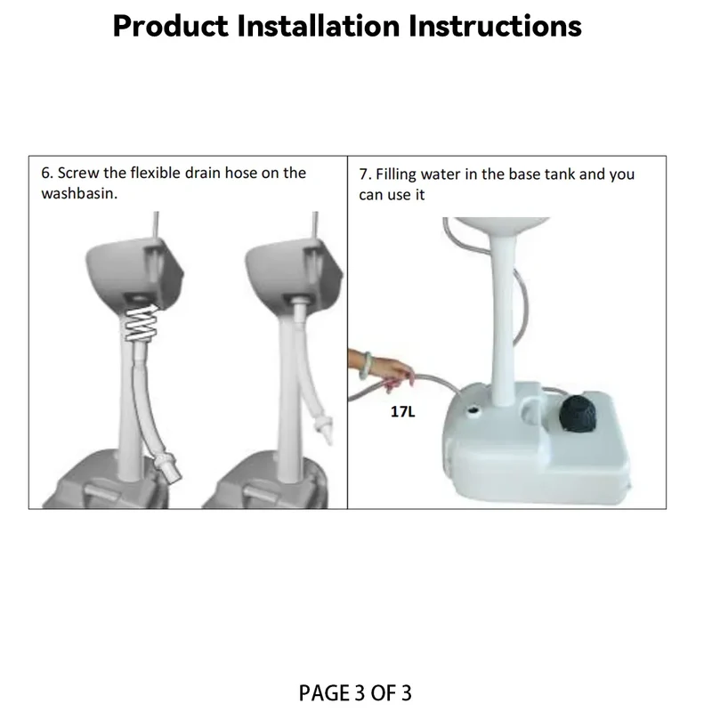 Mobile Portable Outdoor Washbasing