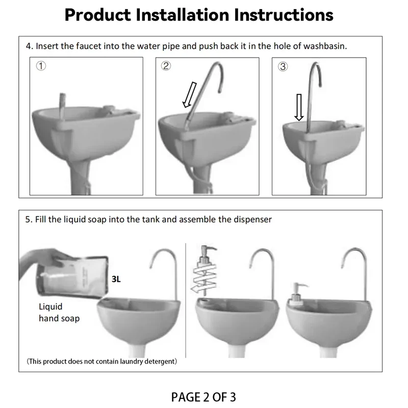 Mobile Portable Outdoor Washbasing