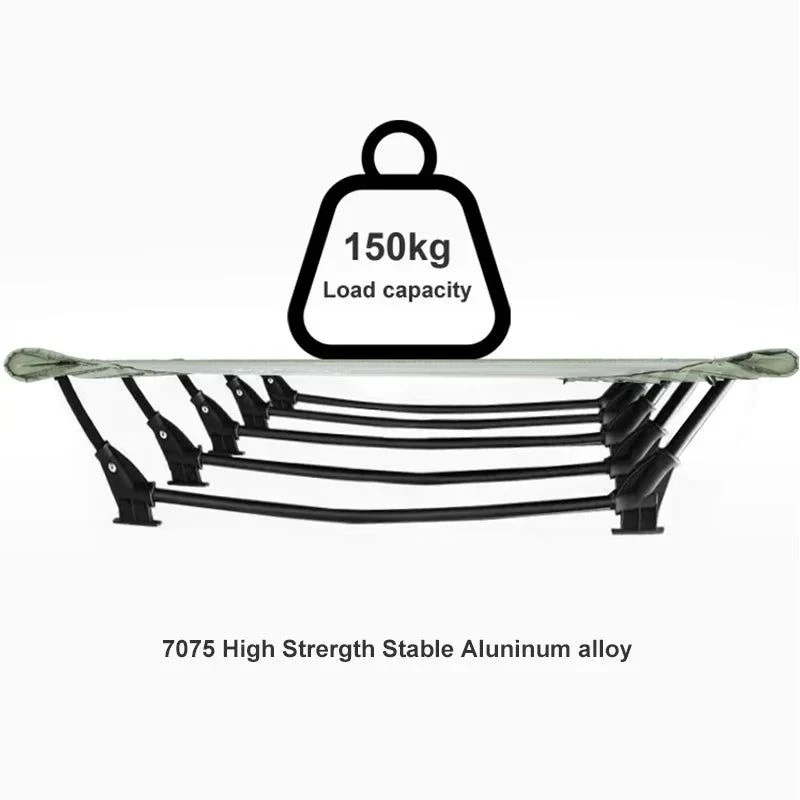 Portable Camping Cot Compact Folding Bed Green