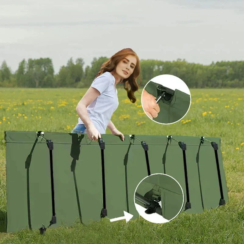 Portable Camping Cot Compact Folding Bed Green