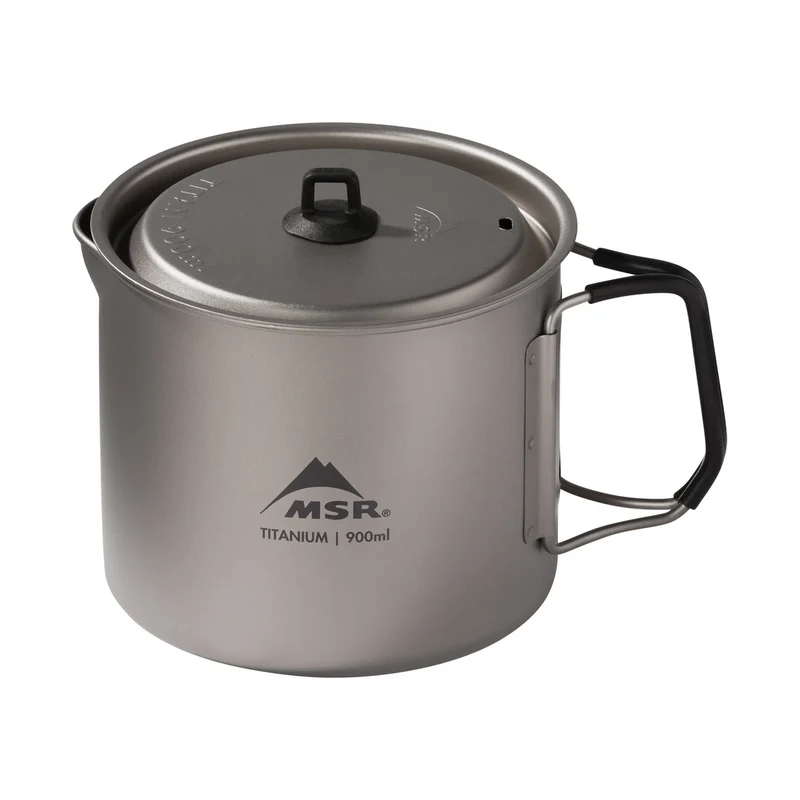 MSR Titan Kettle 900 ml Grey, ultraleichter Titan-Topf für Trekking und Outdoor