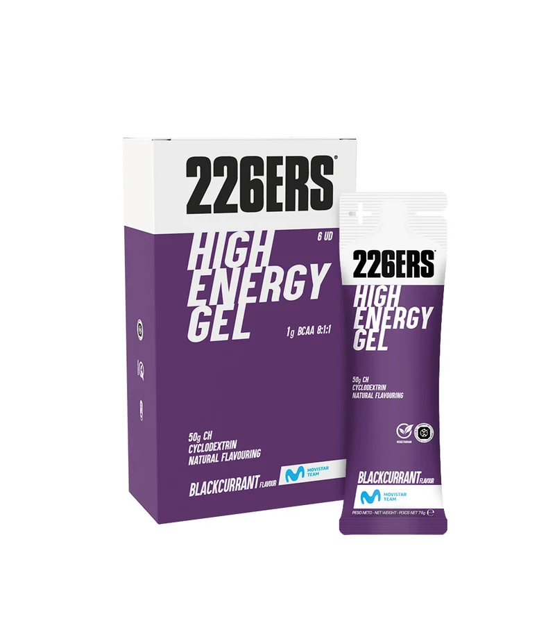 BOX 6 HIGH ENERGY GEL 76g - Gel Energético con ciclodextrina