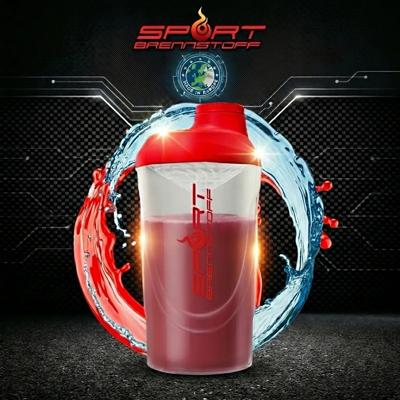 SportBrennstoff SHAKER – 600 ml Proteinshaker mit Sieb