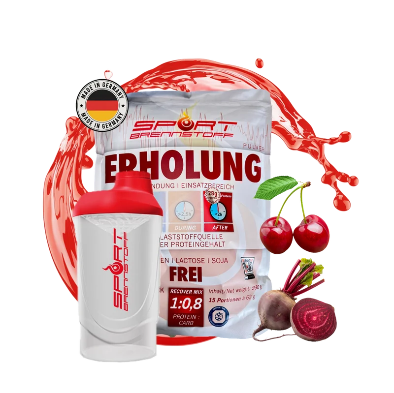 SportBrennstoff ERHOLUNG – Veganer Recovery-Shake Kirsche