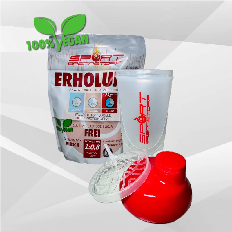 SportBrennstoff SHAKER – 600 ml Proteinshaker mit Sieb