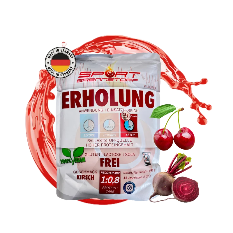 SportBrennstoff ERHOLUNG – Veganer Recovery-Shake Kirsche