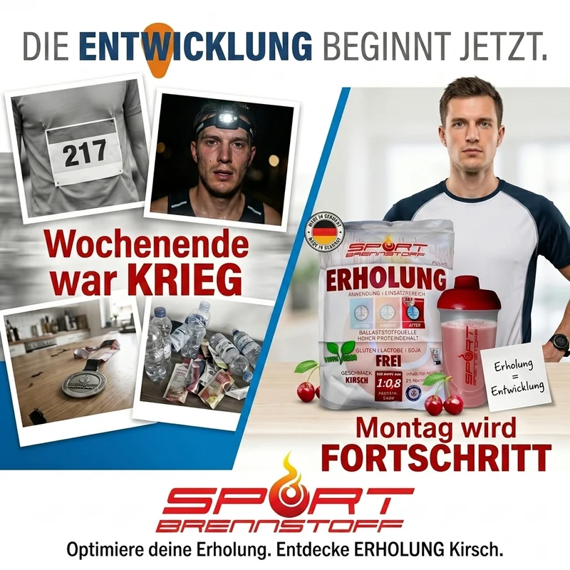 SportBrennstoff ERHOLUNG – Veganer Recovery-Shake Kirsche