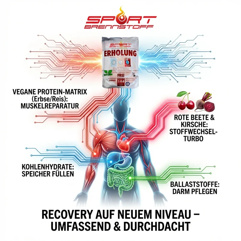 SportBrennstoff ERHOLUNG – Veganer Recovery-Shake Kirsche