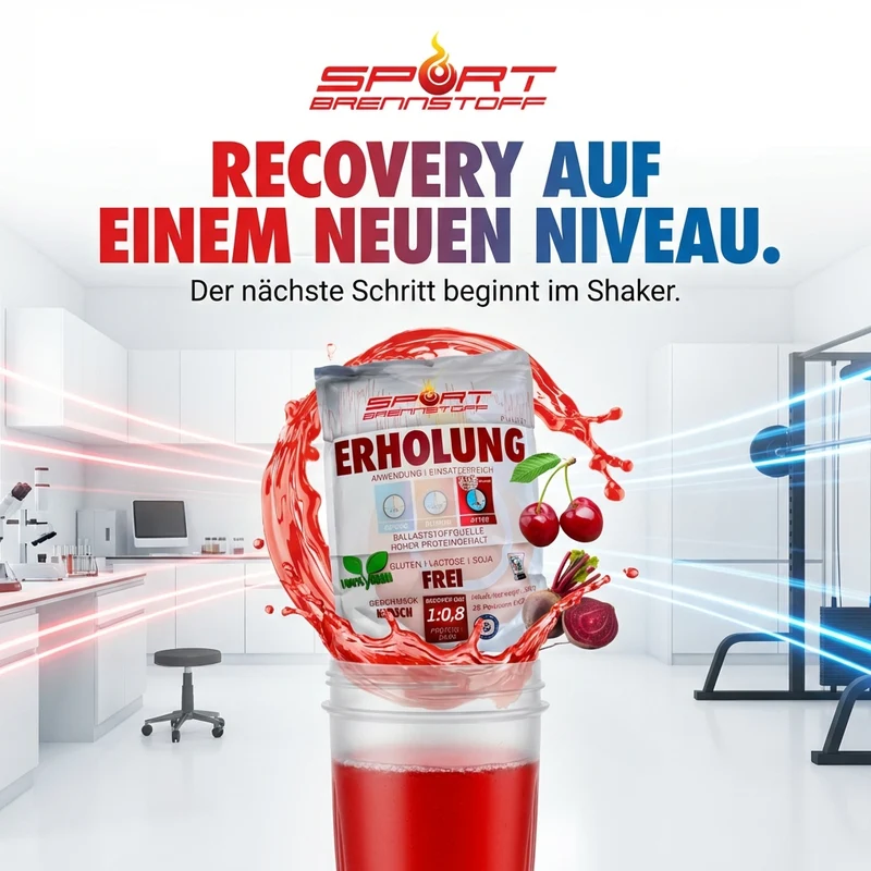 SportBrennstoff ERHOLUNG – Veganer Recovery-Shake Kirsche