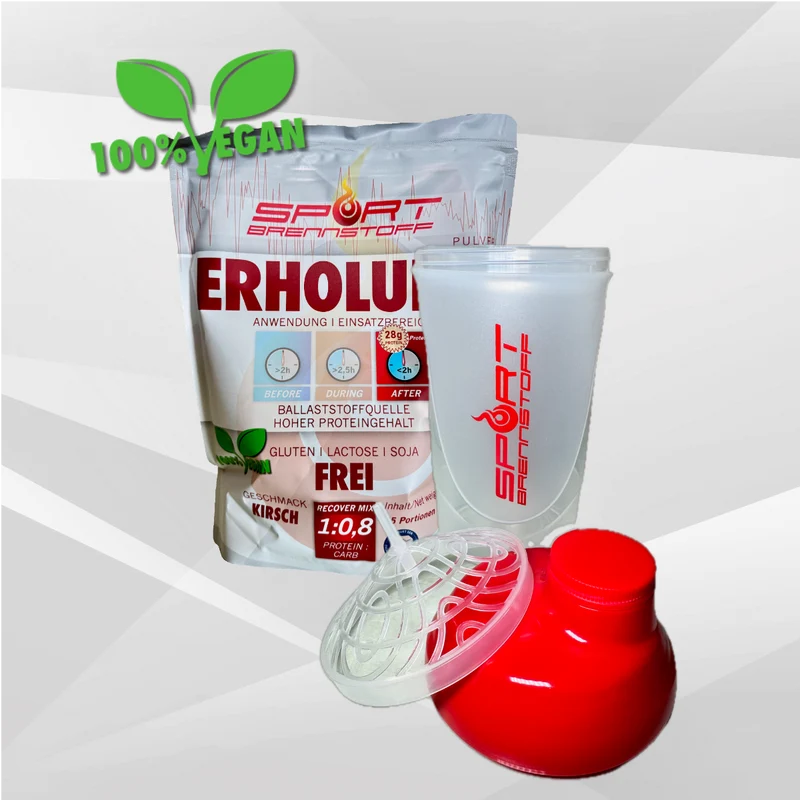 SportBrennstoff ERHOLUNG – Veganer Recovery-Shake Kirsche