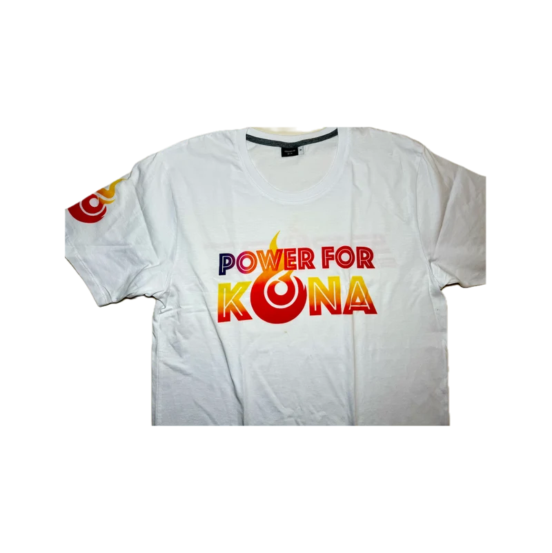 SportBrennstoff T-Shirt „Power for Kona“ – Weiß