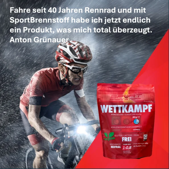 SportBrennstoff WETTKAMPF – Sportgetränk mit 90 g Kohlenhydraten