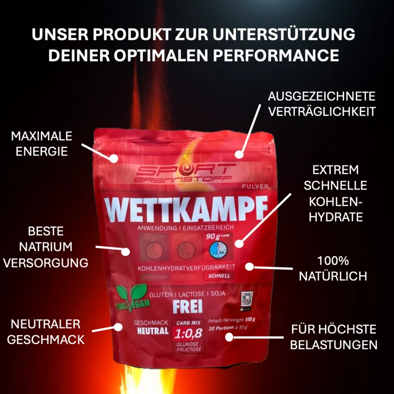 SportBrennstoff WETTKAMPF – Sportgetränk mit 90 g Kohlenhydraten