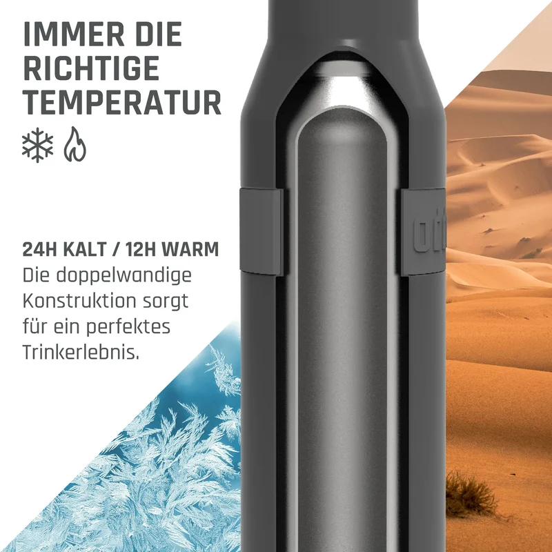 boddels PULLE Trinkflasche 0,5 l isoliert weiß/taupe
