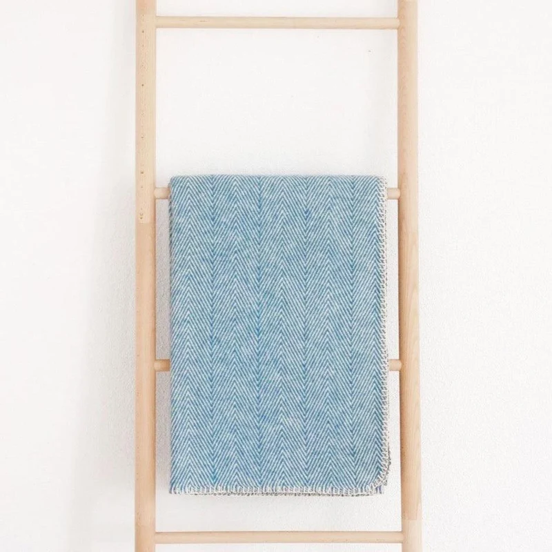 Bio-Baumwolldecke FINN Blau