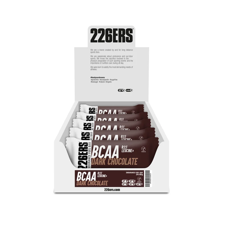 BOX 24 ENDURANCE FUEL BAR BCAA - Barrita Energética Vegana 60g