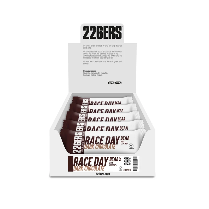 BOX 30 RACE DAY BAR BCAA - Barrita Energética Vegana