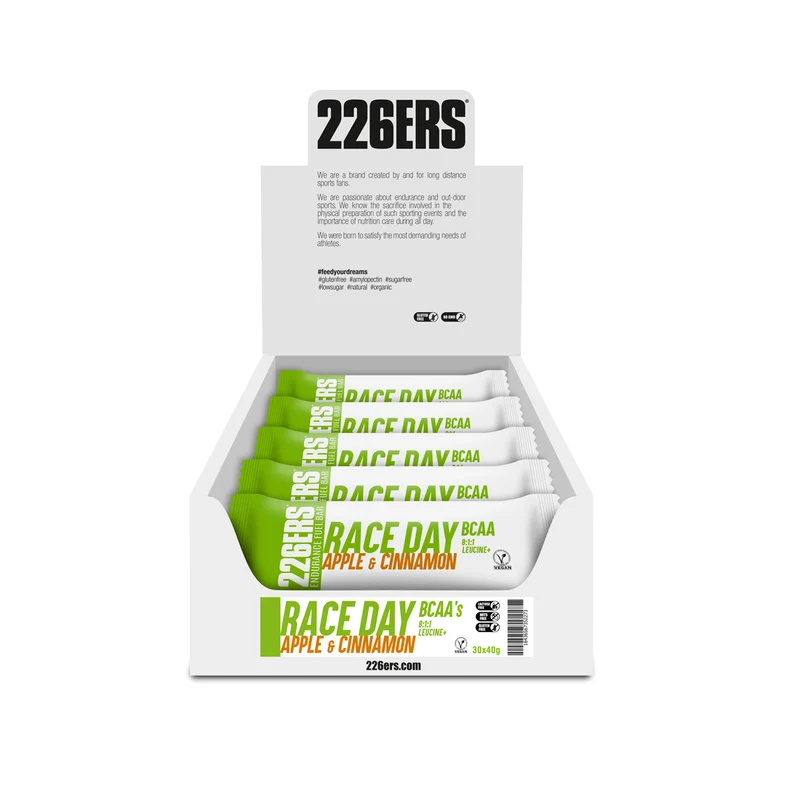 BOX 30 RACE DAY BAR BCAA - Barrita Energética Vegana