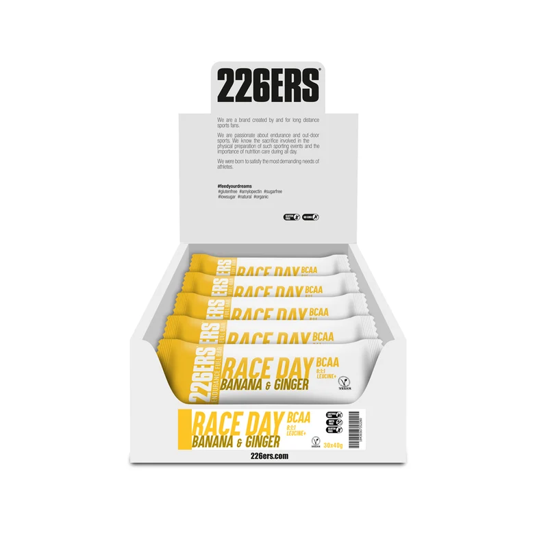 BOX 30 RACE DAY BAR BCAA - Barrita Energética Vegana