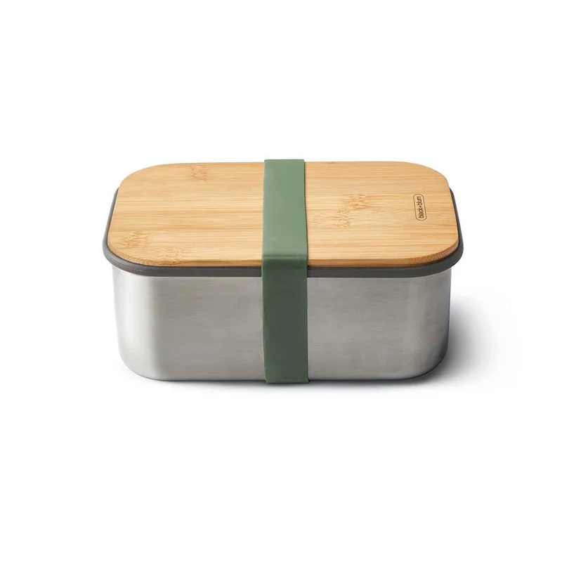 Lunchbox Edelstahl mit Bambusdeckel