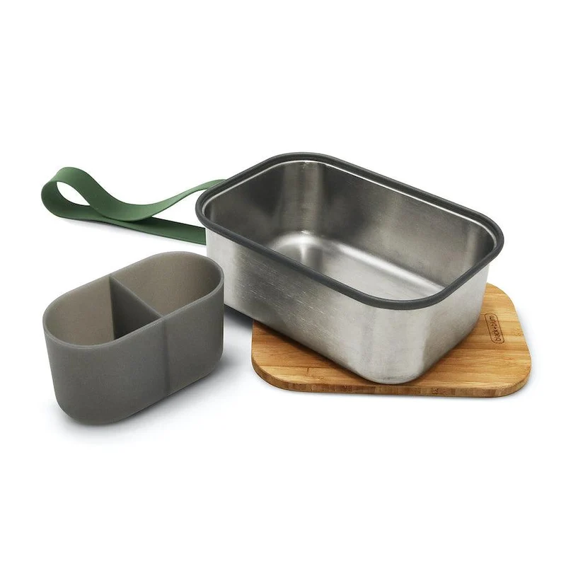 Lunchbox Edelstahl mit Bambusdeckel