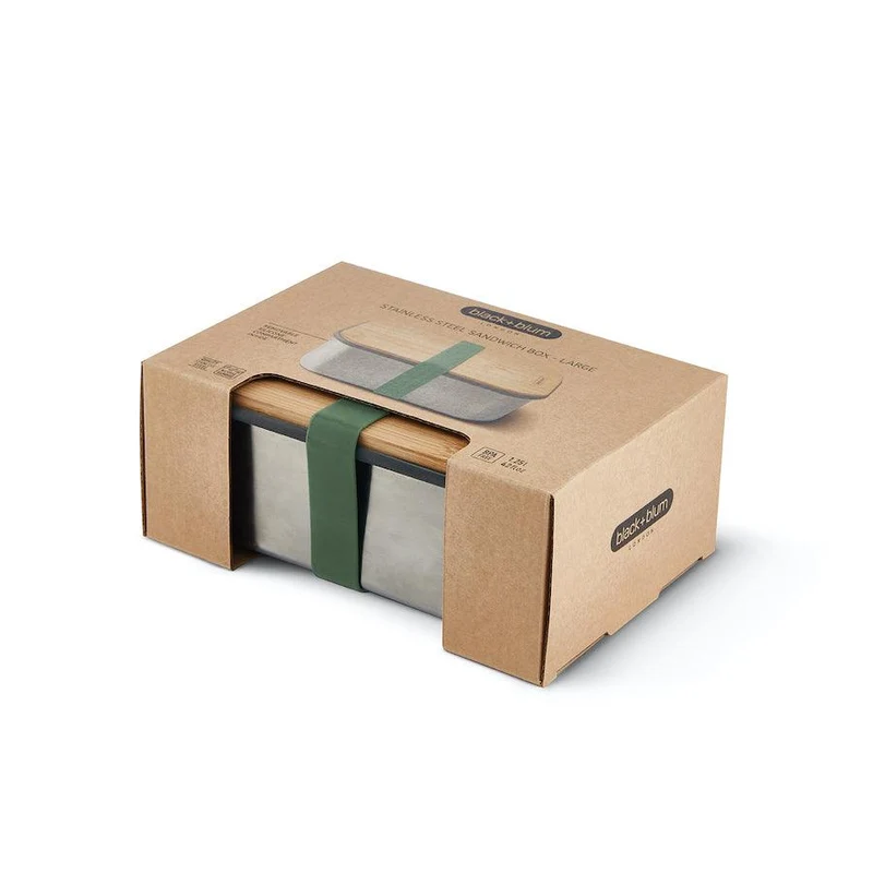 Lunchbox Edelstahl mit Bambusdeckel
