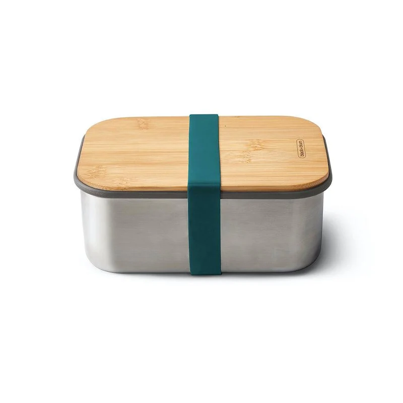 Lunchbox Edelstahl mit Bambusdeckel