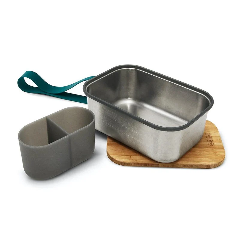 Lunchbox Edelstahl mit Bambusdeckel