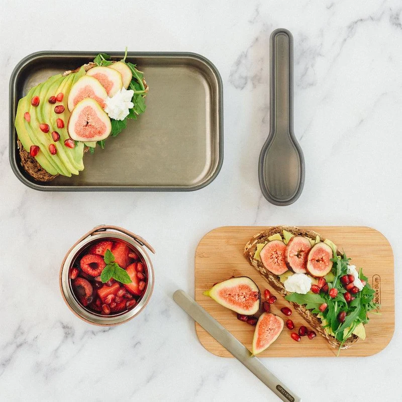 Lunchbox Edelstahl mit Bambusdeckel