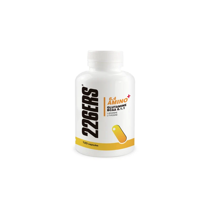 6.4 AMINO + Glutamina + BCAA + L Arginina + L Tirosina - 120 Cápsulas