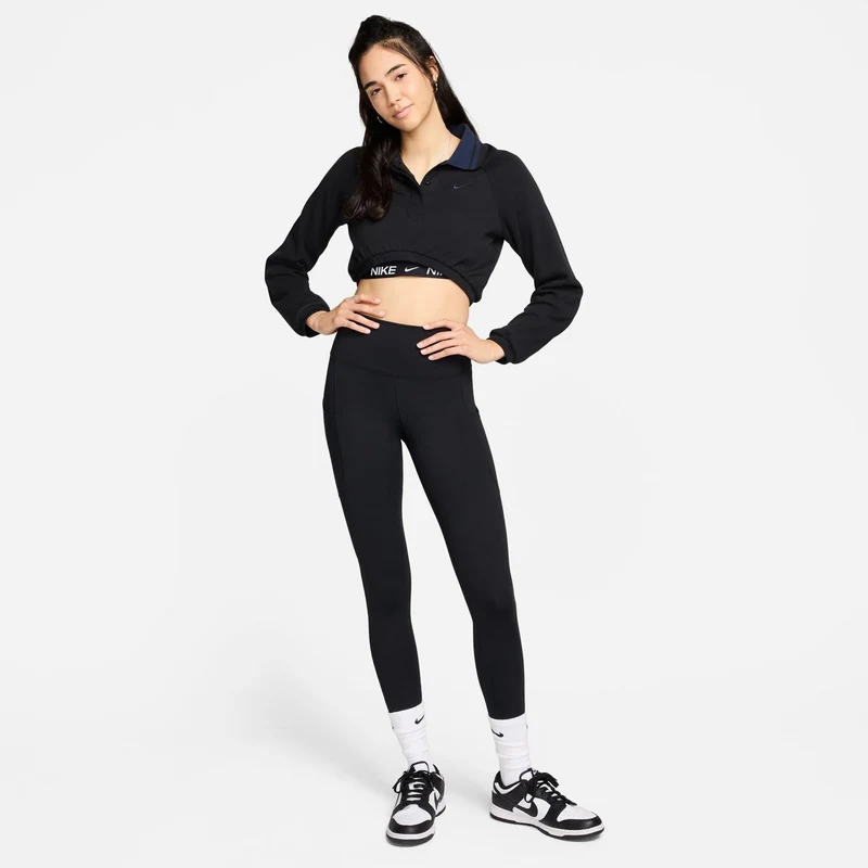 Dri-Fit One High-Waisted 7/8 Pocket Tight Damen-Schwarz