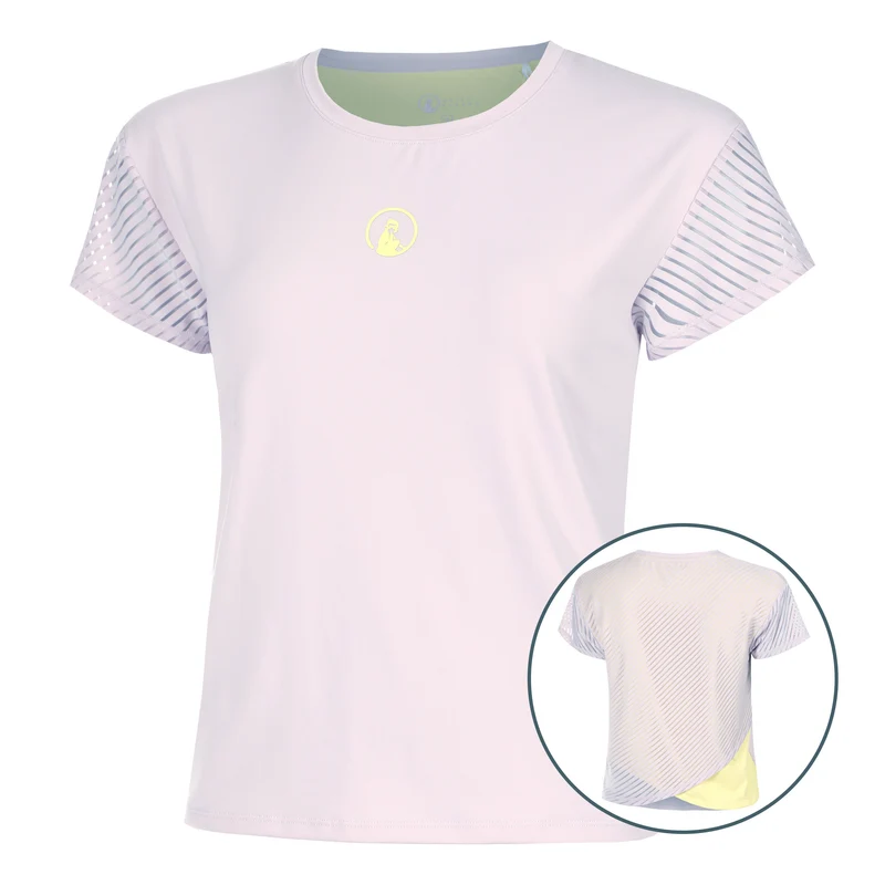 Mind Cross T-Shirt Damen-Flieder,Gelb