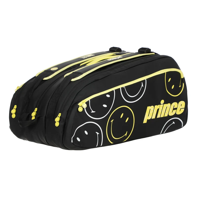 Smiley Schlägertasche 12er - schwarz