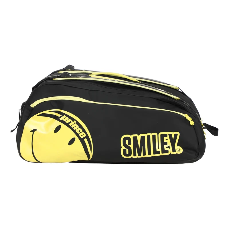 Smiley Schlägertasche 12er - schwarz