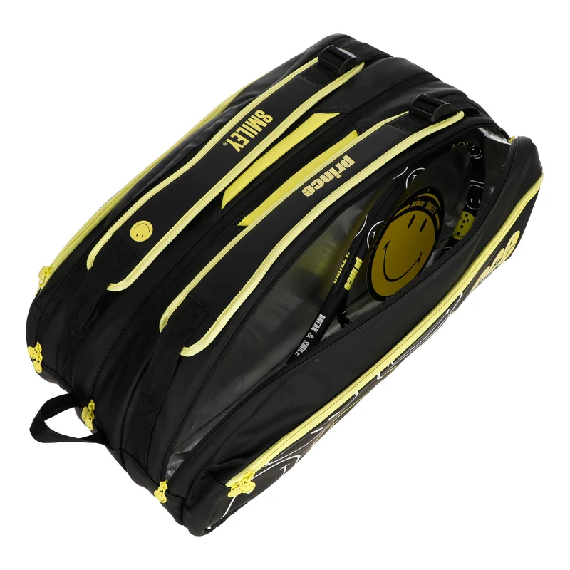 Smiley Schlägertasche 12er - schwarz