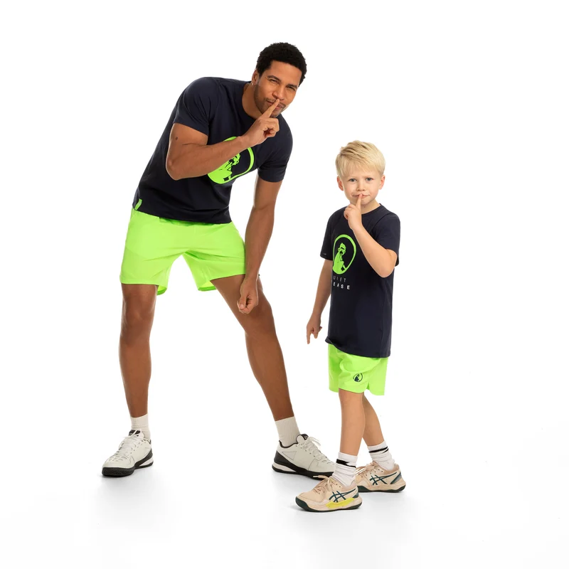 Wild Trainings T-Shirt Herren-Dunkelblau,Neongrün