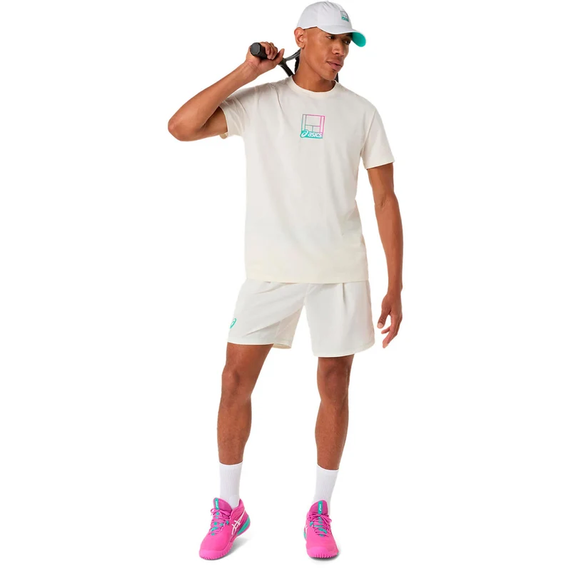 Court Core Graphic T-Shirt Herren-creme, mehrfarbig