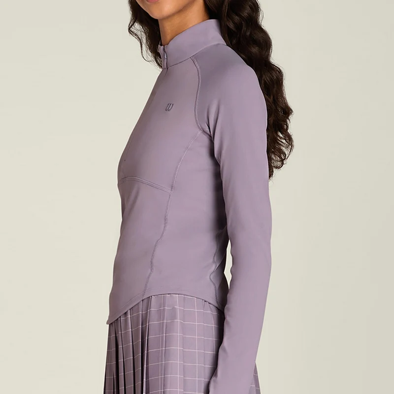 Baseline Half-Zip Longsleeve Damen - lila