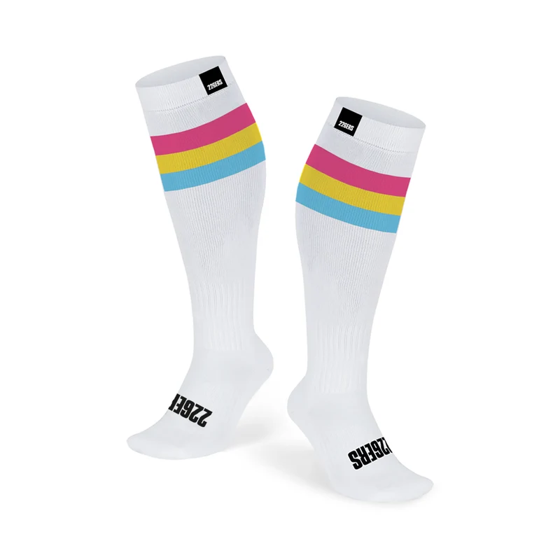 CALCETINES TÉCNICOS COMPRESIÓN MEDIA - Blancos Caña 35cm