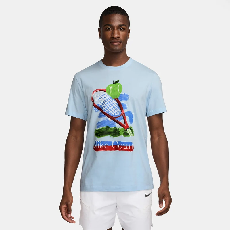 Court T-Shirt Herren-Hellblau,Mehrfarbig