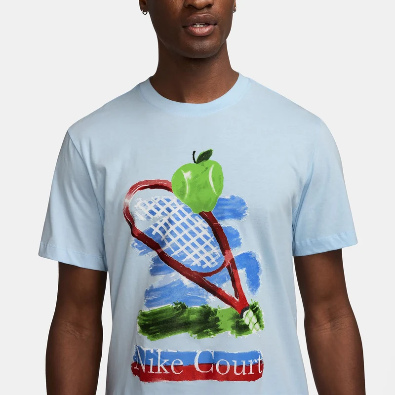Court T-Shirt Herren-Hellblau,Mehrfarbig
