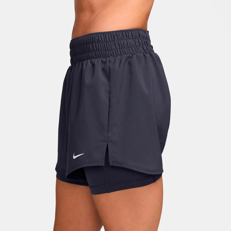 Dri-Fit One High Rise 2in1 3in Shorts Damen - dunkelgrau