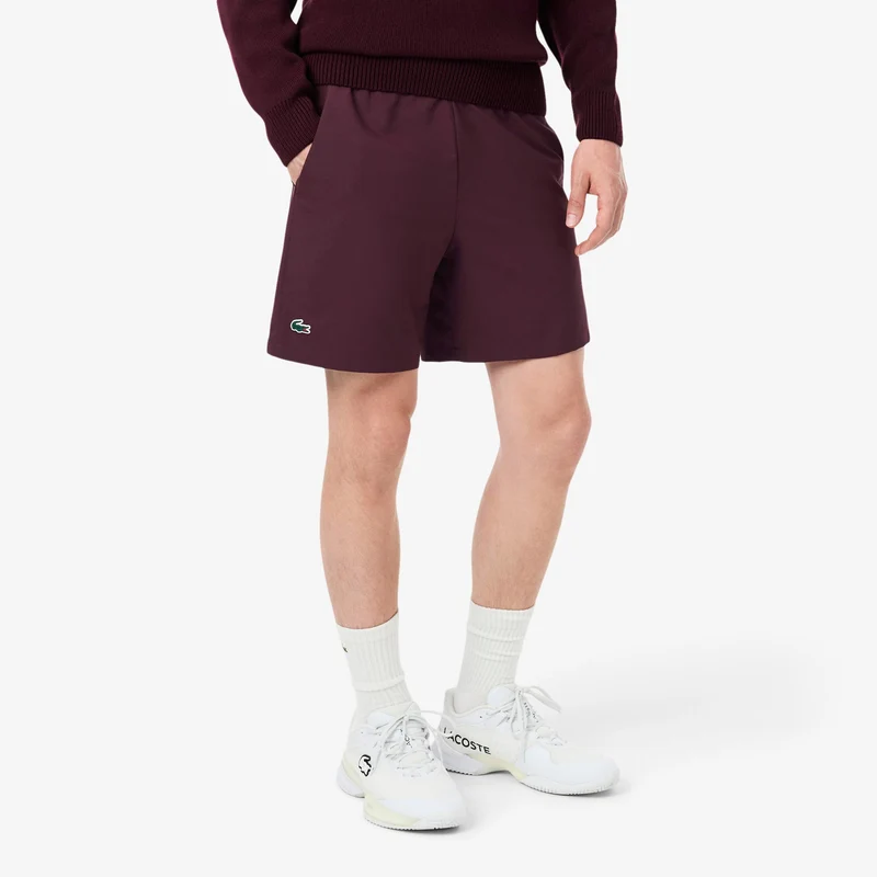 Shorts Herren - dunkelrot, weiß